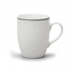Hrnček 370 ml Eva ČIPKA SIVÁ